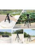 Zomei Q100 Tam Profesyonel Tripod Kaliteli Alüminyum Taşınabilir Tripod Bluetooth Kumandalı - 6