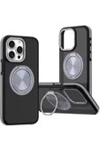 iPhone 16 Pro Max ile uyumlu Kılıf Magsafe ile uyumlu Stand Olan 360° Halka Tutuculu Already Case thumbnail 1