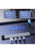 PD100W 5Gbps 5in1 Extender Çevirici, Type-C ve USB Hub, Type-C USB Çıkışlı USB C Hub Adaptörü ZR869 - 2