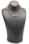 Damla Kehribar - Akik Doğal Taş Bebek Diş Kolye - 34 cm - 2