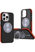 iPhone 16 Pro Max ile uyumlu Kılıf Magsafe ile uyumlu Stand Olan 360° Halka Tutuculu Already Case thumbnail 1