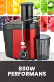 Vita Paslanmaz Çelik  2 Farklı Hız Ayarlı Katı Meyve Sıkacağı Kırmızı GJE7204R thumbnail 3