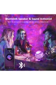 Dinozor Yumurtası Gece Masa Lambası Bluetooth Hoparlör Led Lamba Galaxy Projektör Led Işık K890 Mavi - 6