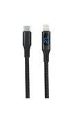 PD27W Hızlı Şarj Kablosu, Led Ekranlı, 480Mbps Type-C to Lightning Kablo 1 Metre U05CL thumbnail 1