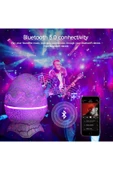 Dinozor Yumurtası Gece Lambası Bluetooth Hoparlör Led Lamba Galaxy Projektör Led Işık K890 Beyaz - 6