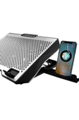 Telefon Tutucu Profesyonel Dizüstü Bilgisayar Notebook Soğutucu Gaming 8 Büyük Fan 2 USB Giriş S608 - 3