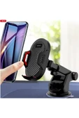 C39 Ayarlanabilir Araba Telefon Tutucu  Vantuzlu Siyah thumbnail 2