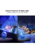 Dinozor Yumurtası Gece Masa Lambası Bluetooth Hoparlör Led Lamba Galaxy Projektör Led Işık K890 Mavi - 5