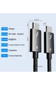Macbook ile Uyumlu Thunderbolt 4 Kablo USB-C'den USB'ye 4.0,8k,40Gbps,PD100W Şarj, 100 cm - 4