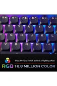 Ajazz AK832 Pro Gasket Mount Low Profile, TFT Ekranlı 3 Modlu Outemu RGB Klavye Siyah/ Brown Switch - 5