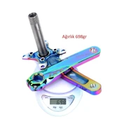 İXF 32T Tek Yaprak Aynakol Seti Göbek+Aynakol+Yaprak 104 BCD bisiklet Krank Seti Rainbow Renk thumbnail 2