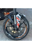 Ftmoto  KTM DUKE 125/250/390 Motosiklet Jant Sticker Etiket Modeli İç & Dış Set Turuncu - 3