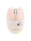 Everest KM-6283 CATTY Renkli Tuşlu Sarı Kablosuz Q Multimedia Klavye + Mouse + Pad Set - 4