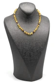 Damla Kehribar - Garnet Doğal Taş Bebek Diş Kolye - 33 cm - 2