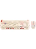 Everest KM-6283 CATTY Renkli Tuşlu Sarı Kablosuz Q Multimedia Klavye + Mouse + Pad Set - 1