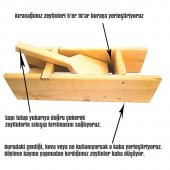 Çam Ağacından Doğal El Yapımı Zeytin Kırma Makinesi - 2