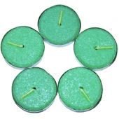 Tea Lights Yeşil Mum 5 li 1 Paket - 3