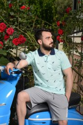 Erkek Turkuaz Martı Model Polo Yaka 21EPLYMART - 5