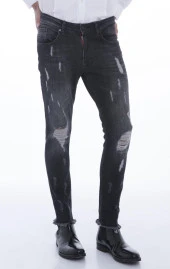 Dizi Sökük Erkek Kot Pantolon - 1