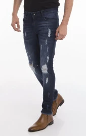 Dizi Sökük Erkek Kot Pantolon - 3