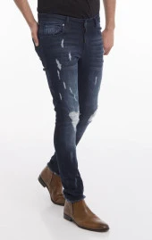 Dizi Sökük Erkek Kot Pantolon - 4