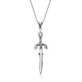 Gümüş Kılıç Erkek Kolye - 1