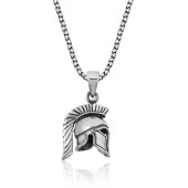 ​Gümüş Şovalye Miğfer Kolye thumbnail 1