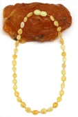 Damla Kehribar Doğal Taş Bebek Diş Kolye - 33 cm - 1