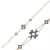 Gümüş Rose Dört Vavlı Bayan Bileklik thumbnail 2