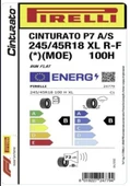 Pirelli 245/45 R18 100H XL Cinturato P7 All Season (*) (MOE) RFT Oto Dört Mevsim Lastiği (Üretim: 2024) - 1