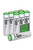I-Gen B140 8 Adet AAA 650 mAh Şarj Edilebilir İnce Kalem Pil 1.2V Ni-MH Şarjlı Pil - 1