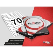 Herboy HB-1270 Beyaz Lazer Etiket A4, 40mm x 20mm - 1