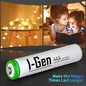 I-Gen B137 2 Adet AAA 650 mAh Şarj Edilebilir İnce Kalem Pil 1.2V Ni-MH Şarjlı Pil - 4