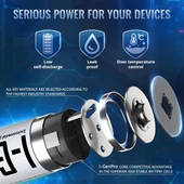 I-Gen B137 2 Adet AAA 650 mAh Şarj Edilebilir İnce Kalem Pil 1.2V Ni-MH Şarjlı Pil - 5