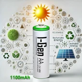 I-Gen B154 2 Adet AA 1100 mAh Şarjlı Kalem Pil 1.2V Ni-MH Solar Aydınlatma Uyumlu - 2