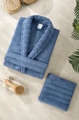 Mira Home Soft Elegance Banyo Tek Kişilik Bornoz Takımı %100 Pamuklu - 2