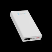 eNeRX Powerbank 20000 mAh 2.1 Amper Dijital Göstergeli ENR-P20188DC Beyaz - 2