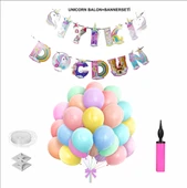 UNİCORN BALON+BANNER SETİ thumbnail 1