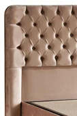 Elegance Lüks Baza ve Başlık Seti 140x190 cm Çift Kişilik Krem Babyface Kumaş Baza ve Başlık Takımı - 6