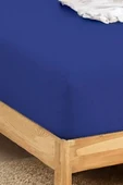 Upstyle Penye Lastikli Çarşaf Pamuklu Jersey Çift Kişilik 160x200cm Lacivert - 2