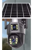 4g WİFİ Bağlantılı 7.5W Solar Panelli 3+3 6MP Ultra HD Solar IP Kamera BLM-64 - 2