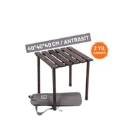 Bag The Joy 40x40x40 cm Ahşap Katlanır Kamp ve Piknik Masası - Antrasit - 1