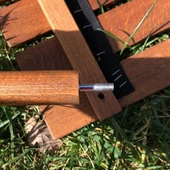 Bag The Joy 40x40x40 cm Ahşap Katlanır Kamp ve Piknik Masası - Kahverengi - 8