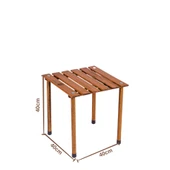 Bag The Joy 40x40x40 cm Ahşap Katlanır Kamp ve Piknik Masası - Kahverengi - 3