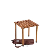 Bag The Joy 40x40x40 cm Ahşap Katlanır Kamp ve Piknik Masası - Kahverengi - 2
