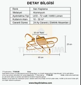 TT Aydınlatma TT338-SR  Kasef Model Sarı Kaplama Led Avize thumbnail 4