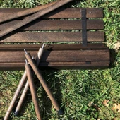 Bag The Joy 50x50x50 cm Ahşap Katlanır Kamp ve Piknik Masası - Antrasit - 7