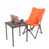 Bag The Joy 50x50x50 cm Ahşap Katlanır Kamp ve Piknik Masası - Antrasit - 5