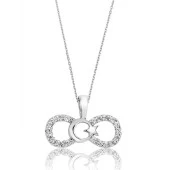 Gümüş Sonsuzluk Ay Yıldız Bayan Kolye thumbnail 2