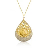 Gümüş Tuğra Bayan Kolye thumbnail 1